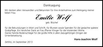 Anzeige von Emilie Wolf von MGO
