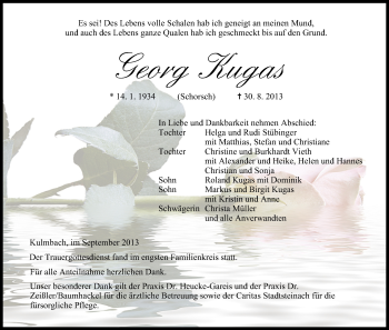 Anzeige von Georg Kugas von MGO