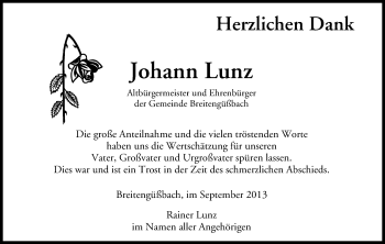Anzeige von Johann Lunz von MGO