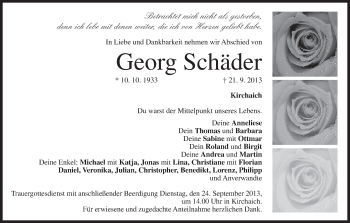 Anzeige von Georg Schäder von MGO