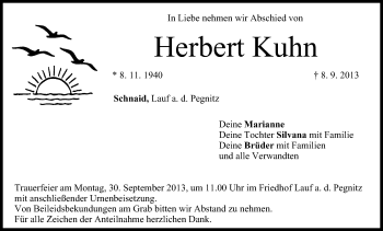 Anzeige von Herbert Kuhn von MGO