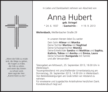 Anzeige von Anna Hubert von MGO