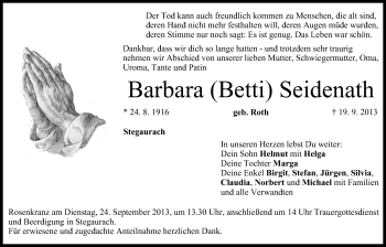 Anzeige von Barbara Seidenath von MGO