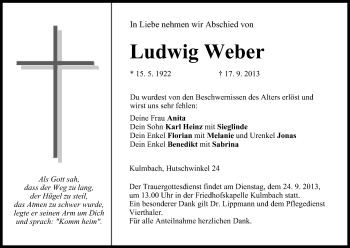 Anzeige von Ludwig Weber von MGO