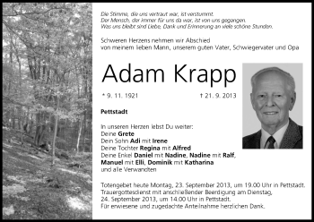 Anzeige von Adam Krapp von MGO