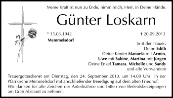 Anzeige von Günter Loskarn von MGO