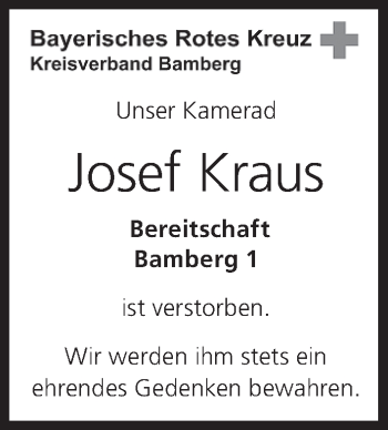 Anzeige von Josef Kraus von MGO
