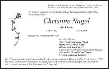 Anzeige von Christine Nagel von MGO