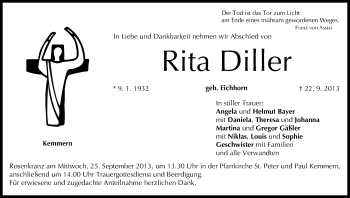 Anzeige von Rita Diller von MGO