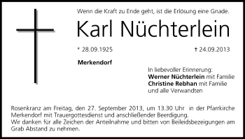 Anzeige von Karl Nüchterlein von MGO