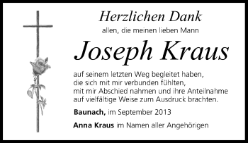 Anzeige von Joseph Kraus von MGO