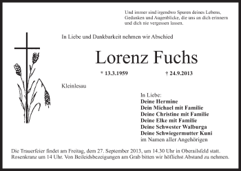 Anzeige von Lorenz Fuchs von MGO