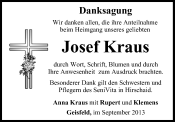 Anzeige von Josef Kraus von MGO