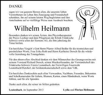 Anzeige von Wilhelm Heilmann von MGO