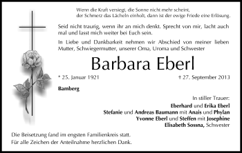 Anzeige von Barbara Eberl von MGO