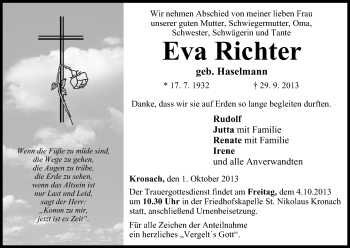 Anzeige von Eva Richter von MGO