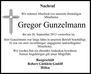 Anzeige von Gregor Gunzelmann von MGO