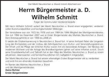 Anzeige von Wilhelm Schmitt von MGO