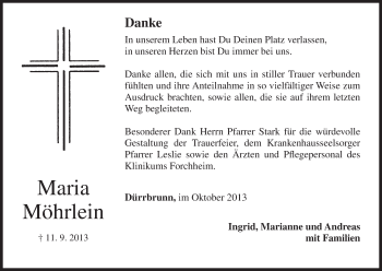 Anzeige von Maria Möhrlein von MGO