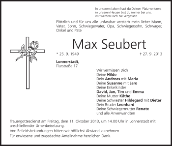 Anzeige von Max Seubert von MGO