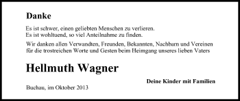 Anzeige von Hellmuth Wagner von MGO