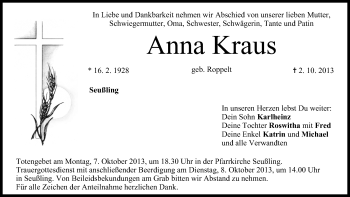 Anzeige von Anna Kraus von MGO
