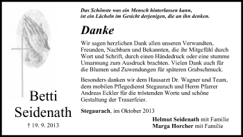 Anzeige von Barbara Seidenath von MGO