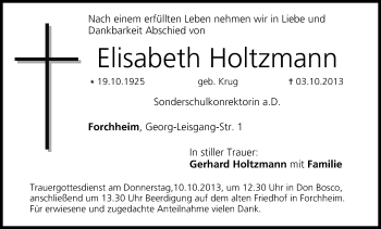 Anzeige von Elisabeth Holtzmann von MGO