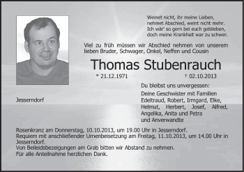 Anzeige von Thomas Stubenrauch von MGO