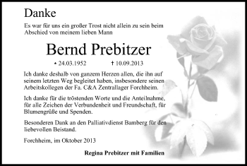 Anzeige von Bernd Prebitzer von MGO