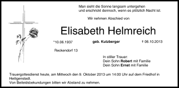 Anzeige von Elisabeth Helmreich von MGO