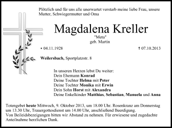 Anzeige von Magdalena Kreller von MGO