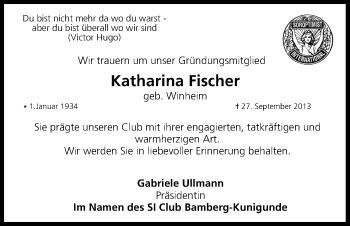 Anzeige von Katharina Fischer von MGO
