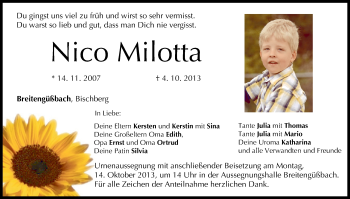 Anzeige von Nico Milotta von MGO