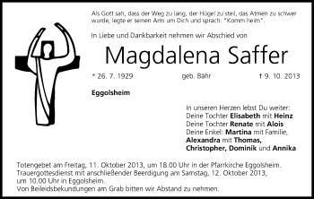 Anzeige von Magdalena Saffer von MGO