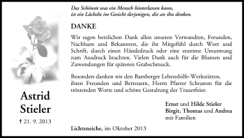 Anzeige von Astrid Stieler von MGO