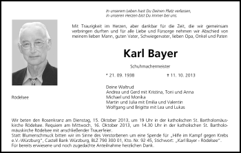 Anzeige von Karl Bayer von MGO