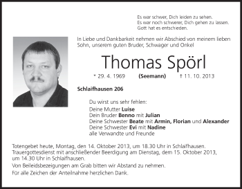 Anzeige von Thomas Spörl von MGO