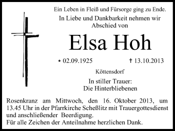 Anzeige von Elsa Hoh von MGO