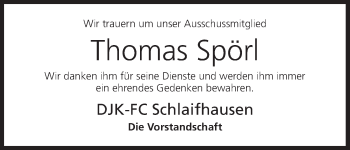 Anzeige von Thomas Spörl von MGO