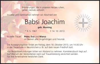 Anzeige von Babsi Joachim von MGO