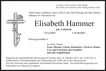 Anzeige von Elisabeth Hammer von MGO