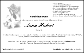 Anzeige von Anna Hubert von MGO