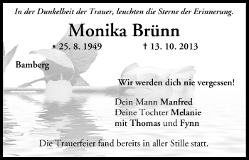 Anzeige von Monika Brünn von MGO