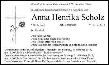 Anzeige von Anna Henrika Scholz von MGO