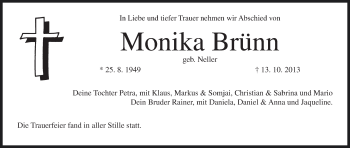 Anzeige von Monika Brünn von MGO