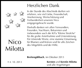 Anzeige von Nico Milotta von MGO