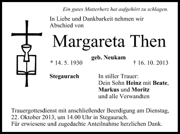 Anzeige von Margareta Then von MGO