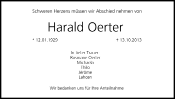 Anzeige von Harald Oerter von MGO