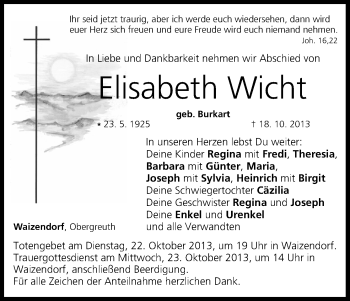 Anzeige von Elisabeth Wicht von MGO